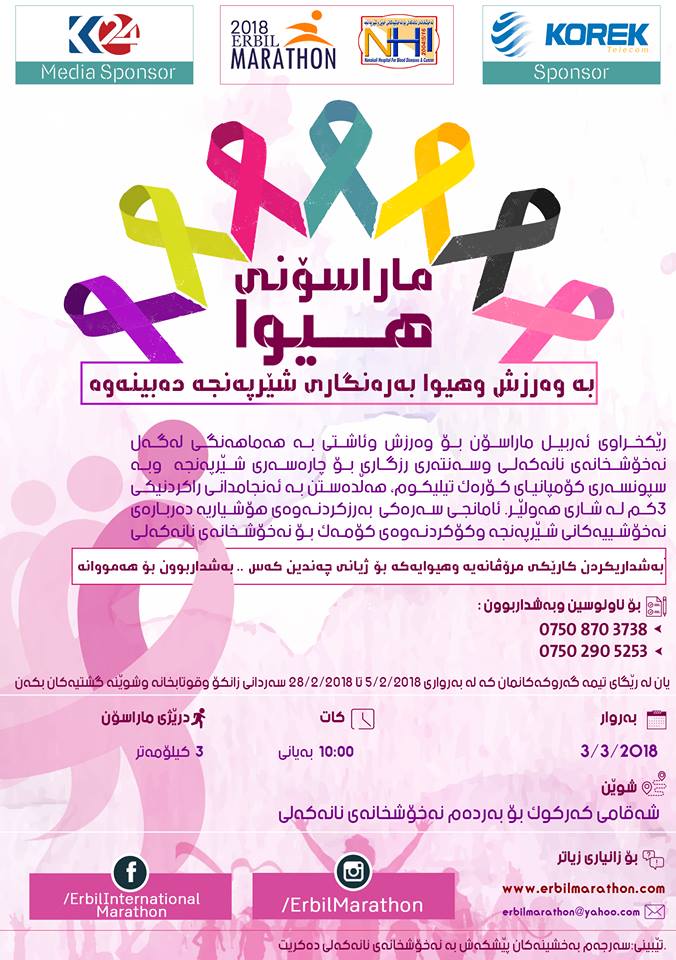 کات و شوێنی بەڕێوەچوونی راکردنە ماوە درێژەکە